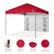 Best Choice Products 10x10ft Easy Setup Pop Up Canopy, Portable Tent w/ Side Wall, 1-Button Push, Case